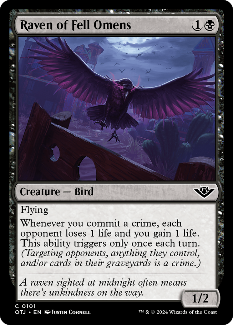 Raven of Fell Omens (OTJ-101) - Outlaws of Thunder Junction