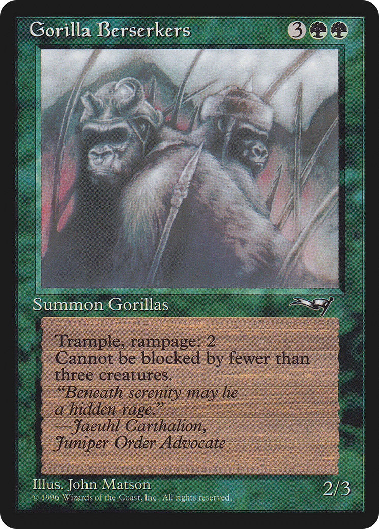 Gorilla Berserkers (Closed Mouth) (ALL-93B) - Alliances
