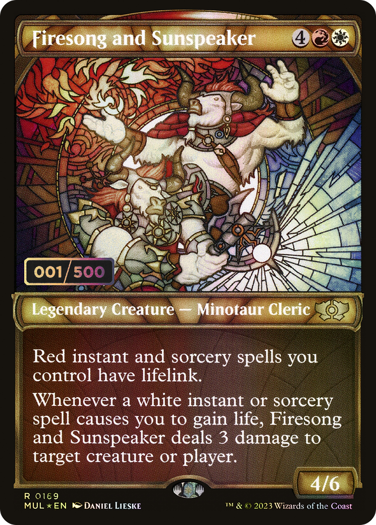 Firesong and Sunspeaker (Serial Numbered) (MUL-169Z) - Multiverse Legends: (Showcase) Foil