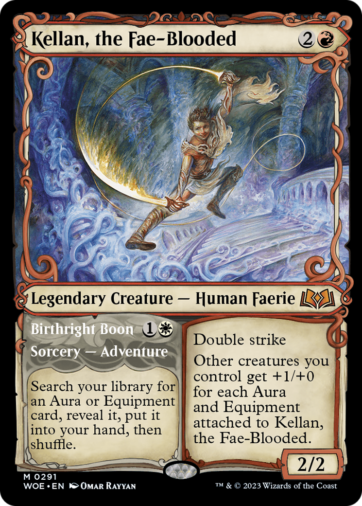 Kellan, the Fae-Blooded (Showcase) (WOE-291) - Wilds of Eldraine: (Showcase) Foil