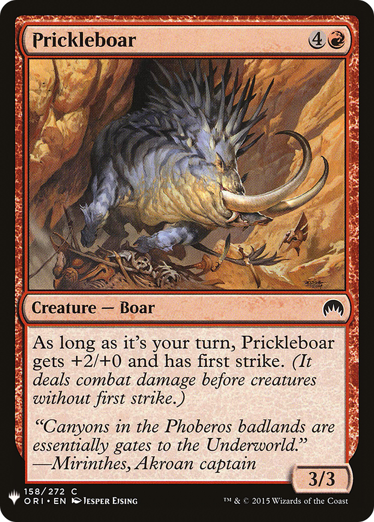 Prickleboar (LIST-158) - The List