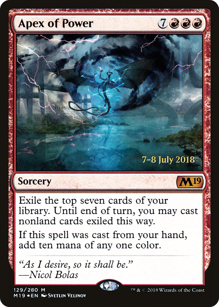 Apex of Power (PRE-129S) - Core Set 2019 Promos Foil