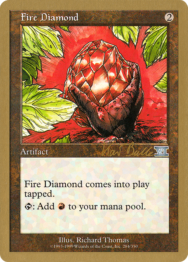 Fire Diamond - 1999 Kai Budde (6ED) (WCD-KB284) - World Championship Decks 1999