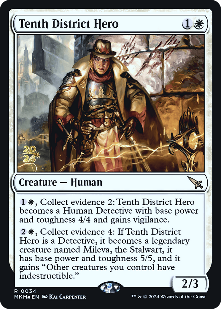 Tenth District Hero (PRE-34S) - Murders at Karlov Manor Promos Foil