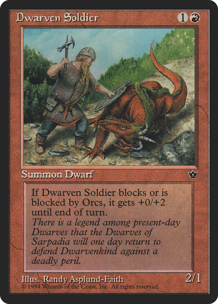 Dwarven Soldier (Asplund-Faith) (FEM-53B) - Fallen Empires