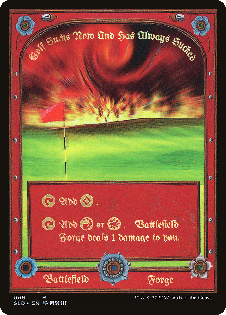 Plains // Battlefield Forge (SLD-669) - Secret Lair Drop Foil