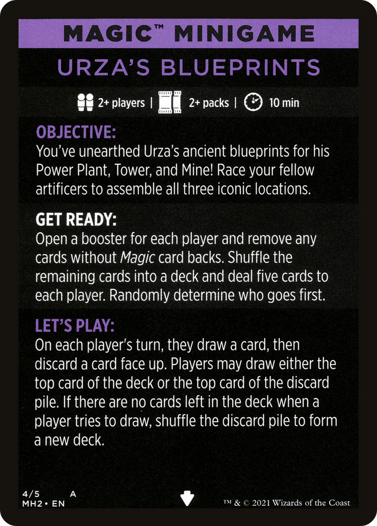 Urza's Blueprints (minigame) // Urza's Blueprints (cont'd) (MMH2-004) - Modern Horizons 2 Minigames