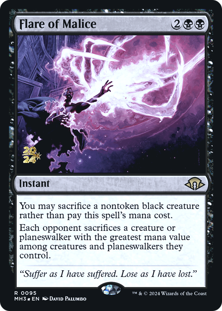 Flare of Malice (PRE-95S) - Modern Horizons 3 Promos Foil
