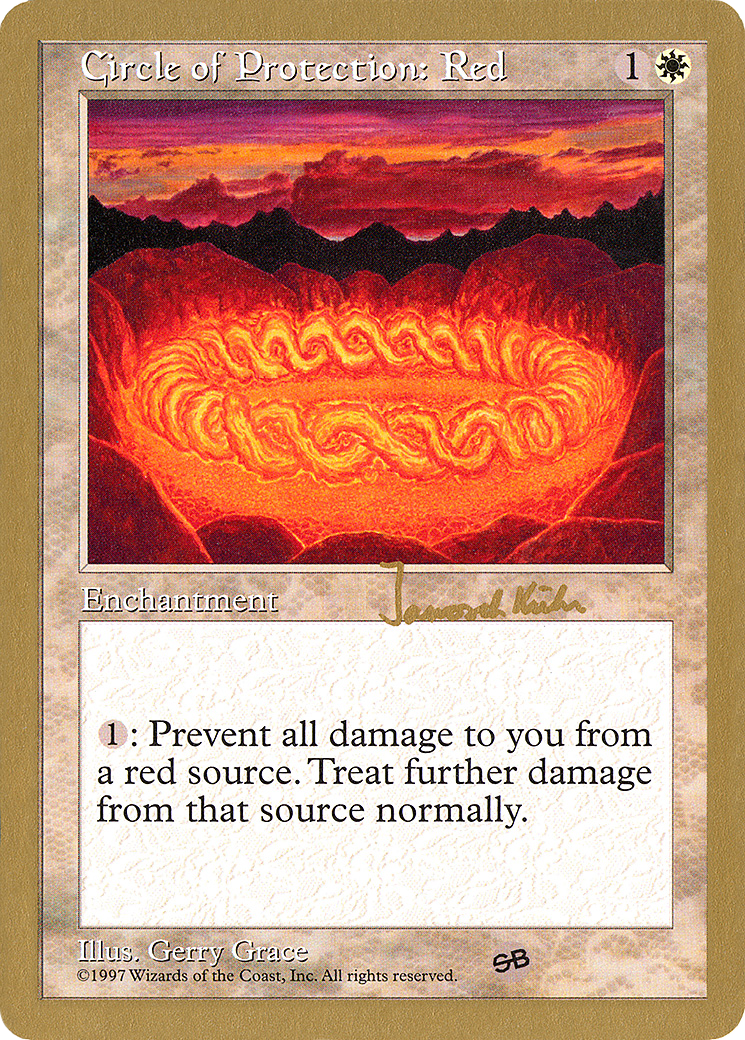 Circle of Protection: Red - 1997 Janosch Kuhn (5ED) (SB) (WCD-JK20SB) - World Championship Decks 1997