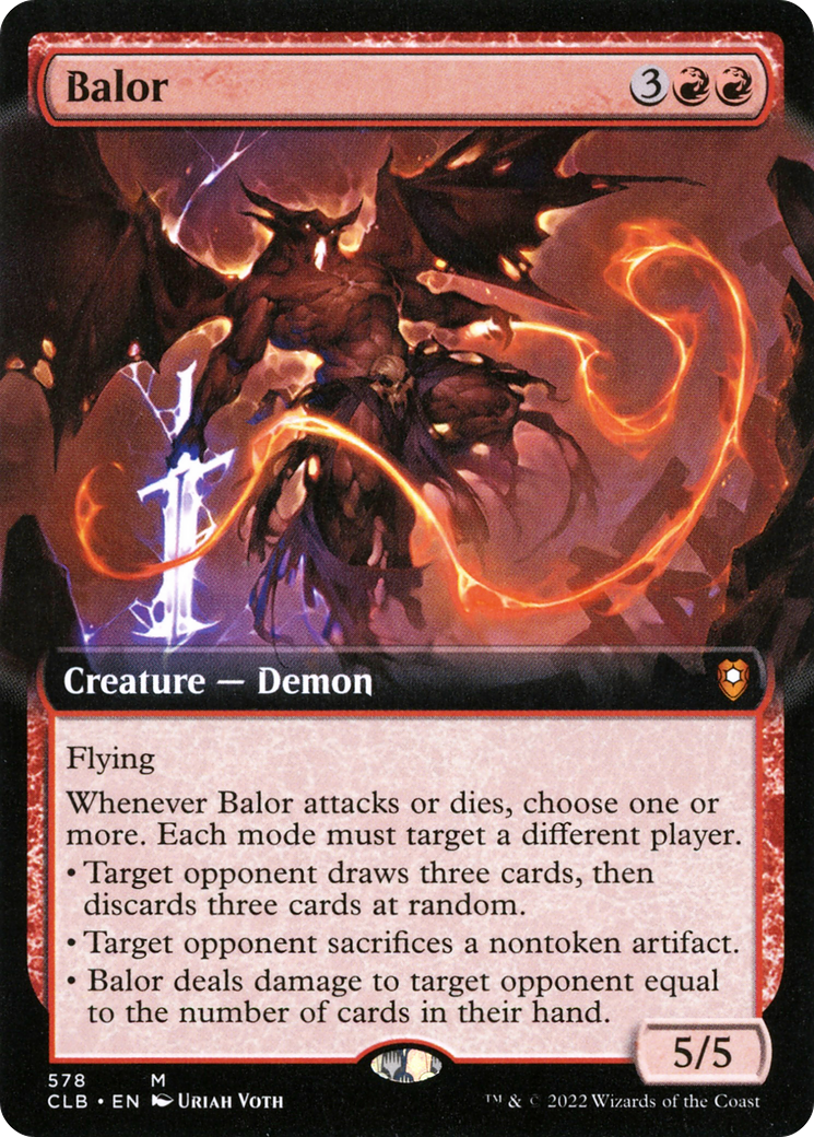 Balor (Extended Art) (CLB-578) - Commander Legends: Battle for Baldur's Gate: (Extended Art) Foil