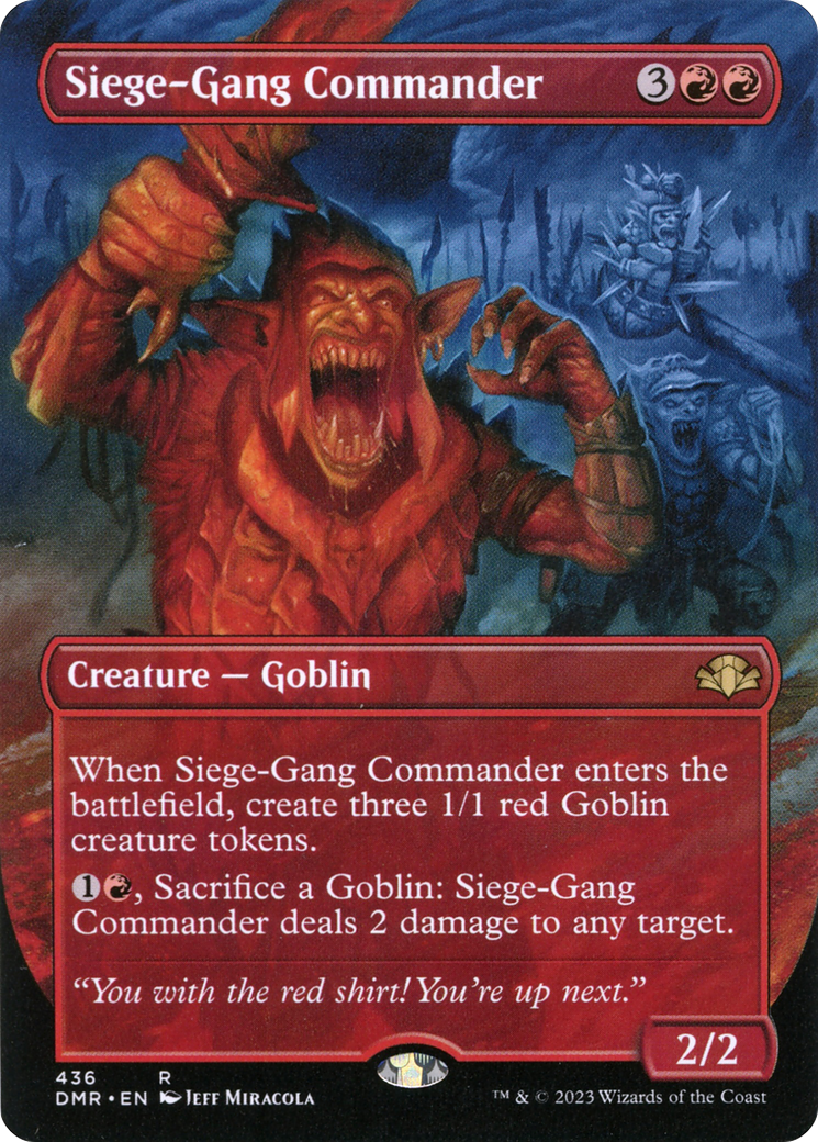 Siege-Gang Commander (Borderless) (DMR-436) - Dominaria Remastered (Borderless) Foil