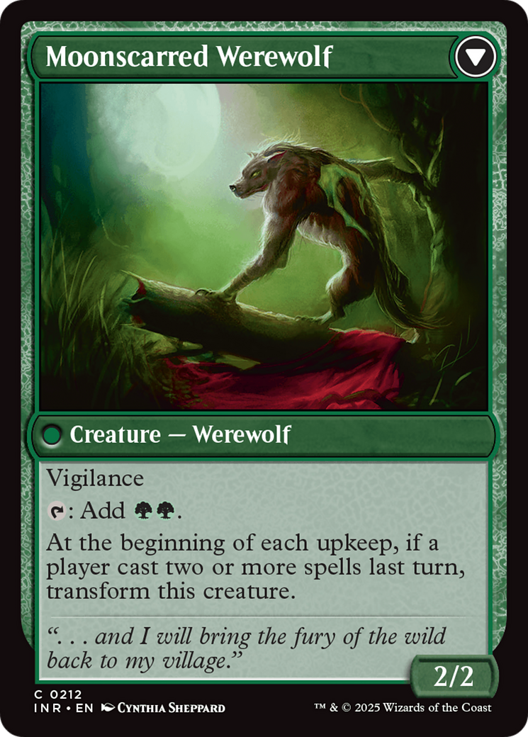 Scorned Villager // Moonscarred Werewolf (INR-212) - Innistrad Remastered Foil