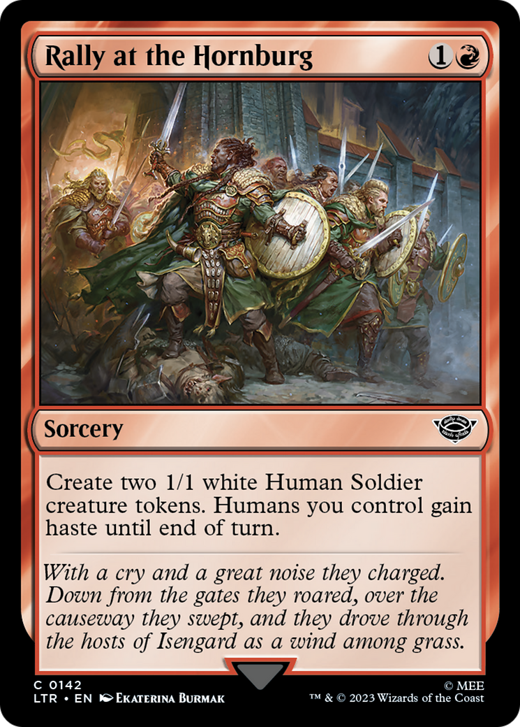 Rally at the Hornburg (LTR-142) - The Lord of the Rings: Tales of Middle-earth Foil