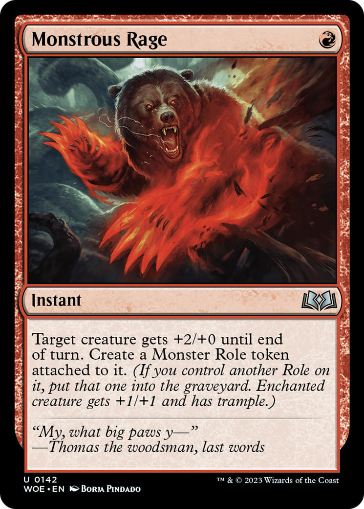Monstrous Rage (WOE-142) - Wilds of Eldraine