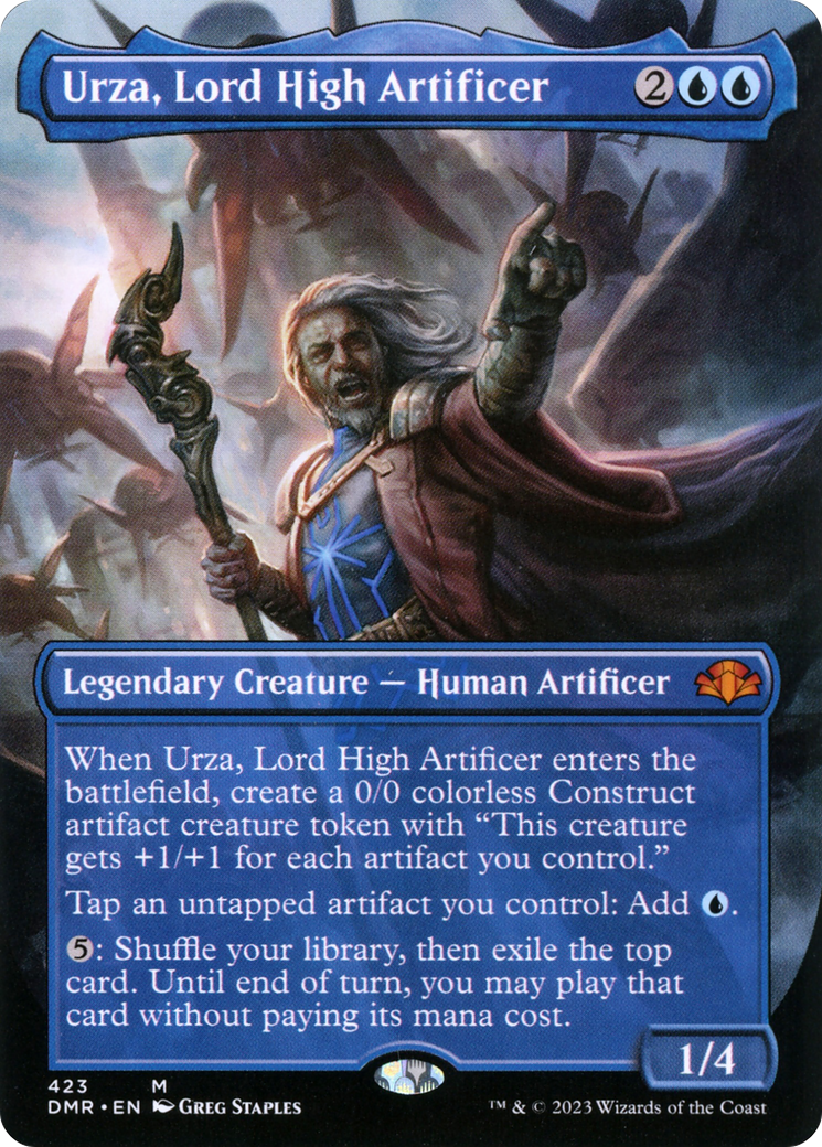 Urza, Lord High Artificer (Borderless) (DMR-423) - Dominaria Remastered (Borderless)