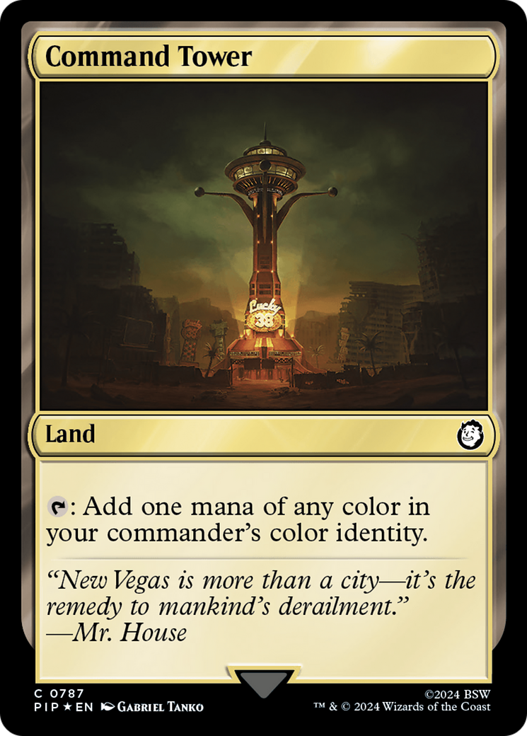 Command Tower (Surge Foil) (PIP-787) - Fallout Foil