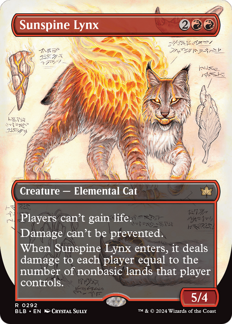 Sunspine Lynx (Borderless) (BLB-292) - Bloomburrow: (Showcase) (Borderless)