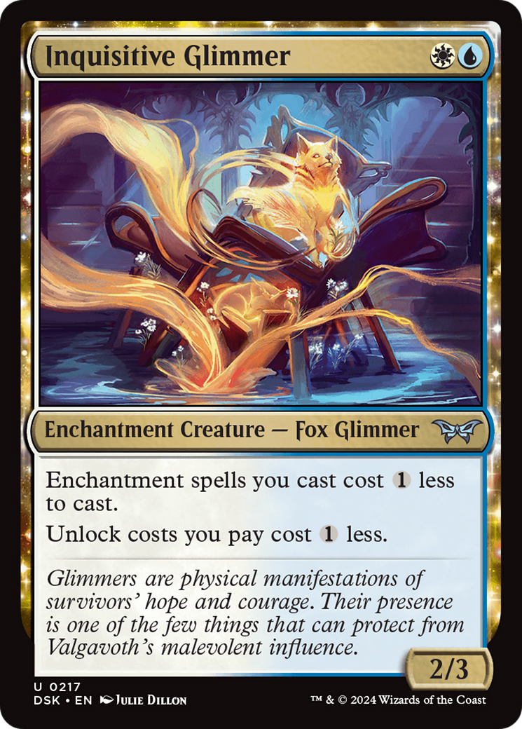 Inquisitive Glimmer (DSK-217) - Duskmourn: House of Horror: (enchantment)