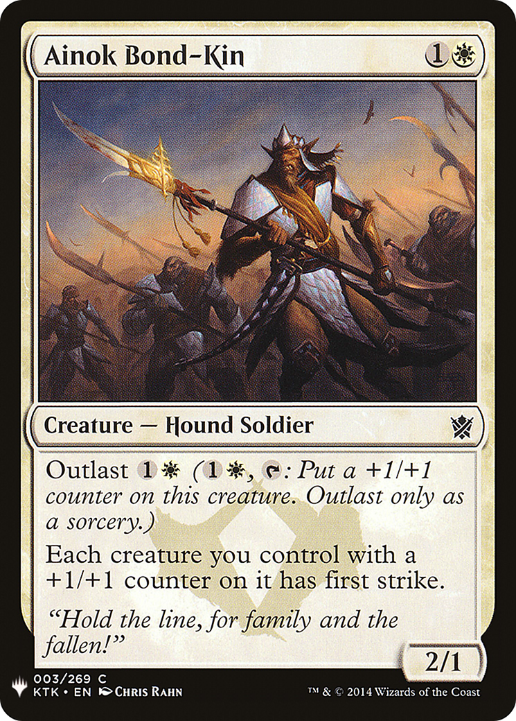 Ainok Bond-Kin (LIST-003) - The List