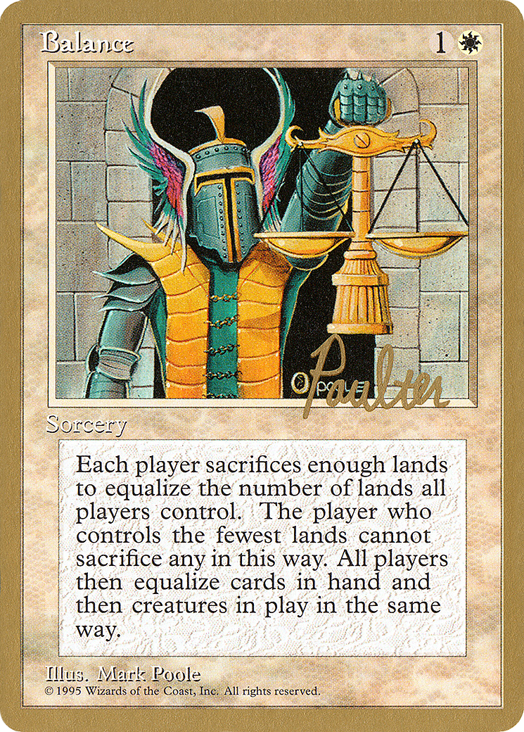 Balance - 1996 Preston Poulter (4ED) (WCD-PP6) - Pro Tour Collector Set