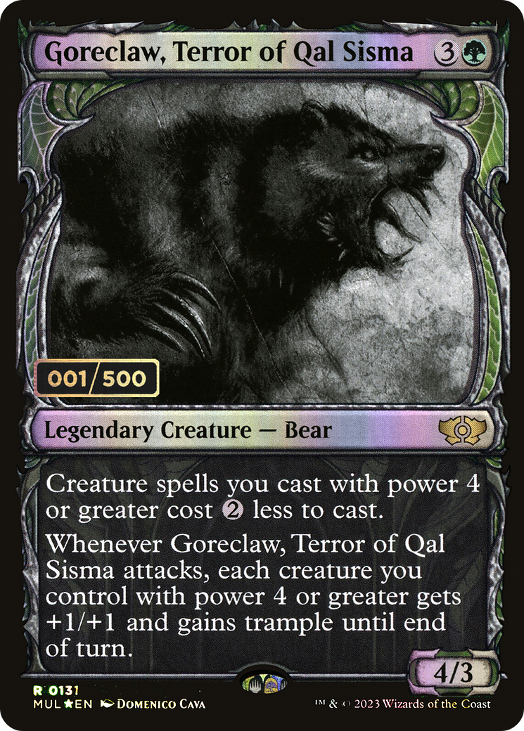 Goreclaw, Terror of Qal Sisma (Serial Numbered) (MUL-157Z) - Multiverse Legends: (Showcase) Foil