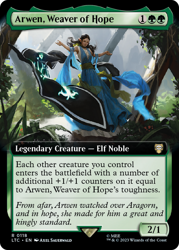 Arwen, Weaver of Hope (Extended Art) (LTC-118) - Tales of Middle-earth Commander: (Extended Art) Foil