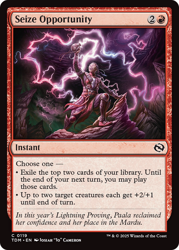 Seize Opportunity (TDM-119) - Tarkir: Dragonstorm Foil
