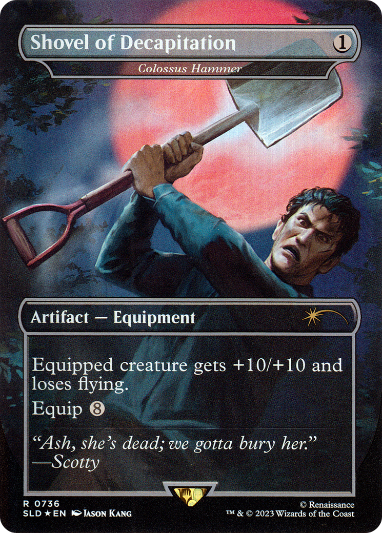Shovel of Decapitation - Colossus Hammer (SLD-736) - Secret Lair Drop / Shovel of Decapitation (Borderless)