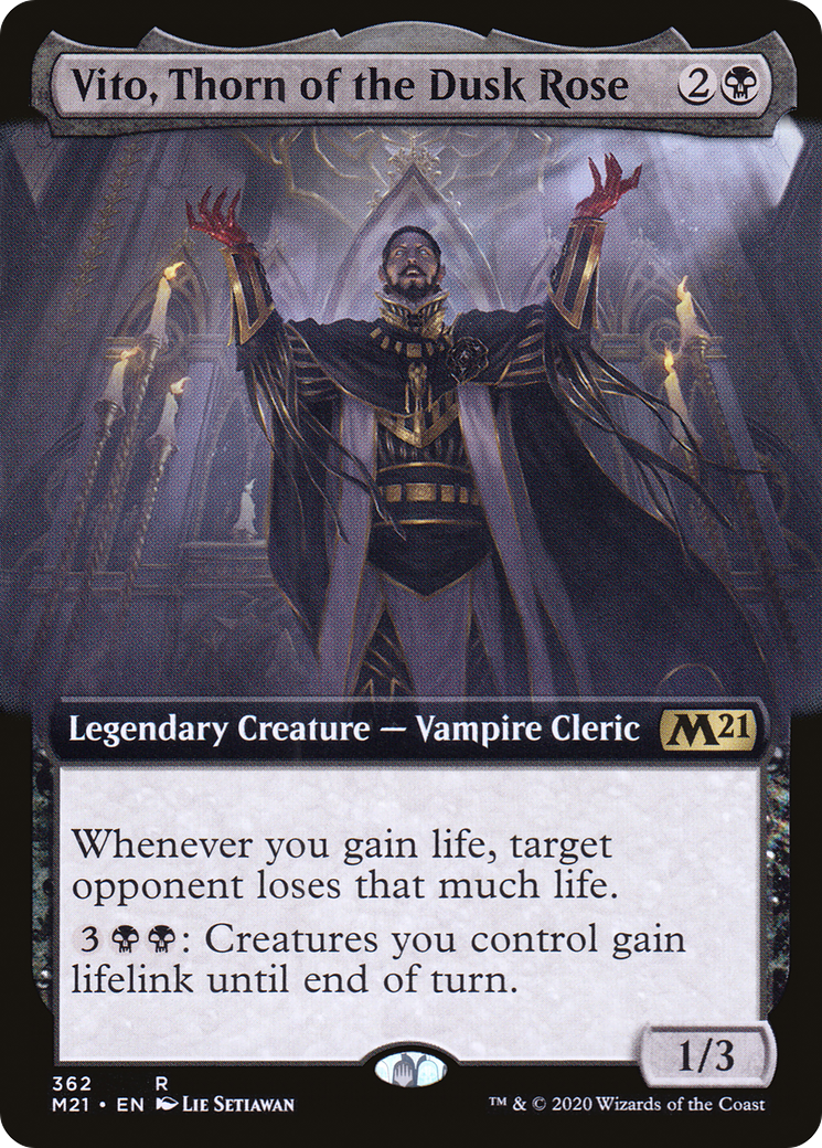 Vito, Thorn of the Dusk Rose (Extended Art) (M21-362) - Core Set 2021: (Extended Art)