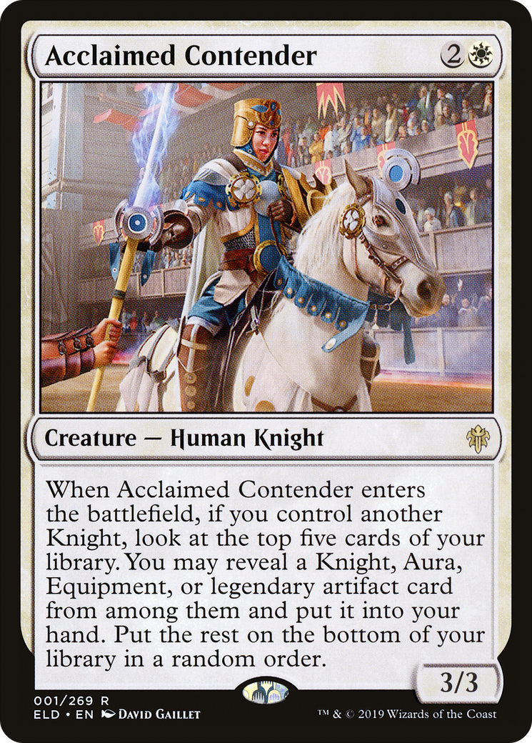 Acclaimed Contender (ELD-001) - Throne of Eldraine Foil