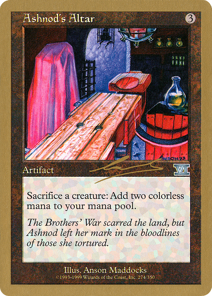 Ashnod's Altar - 2000 Nicolas Labarre (6ED) (WCD-NL274) - World Championship Decks 2000