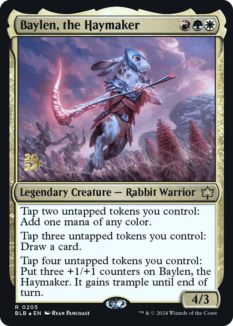 Baylen, the Haymaker (PRE-205S) - Bloomburrow Promos Foil
