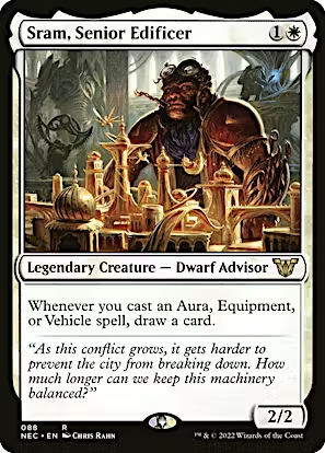 Sram, Senior Edificer (NEC-088) - Neon Dynasty Commander