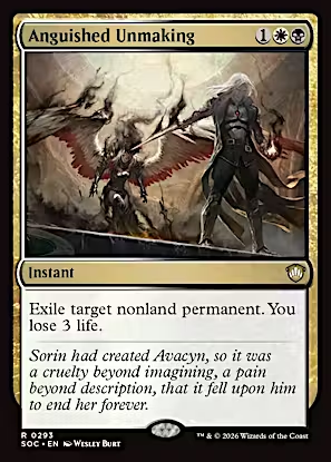 Anguished Unmaking (SOC-293) - Commander: Secrets of Strixhaven