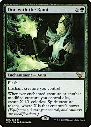 One with the Kami (NEC-027) - Neon Dynasty Commander