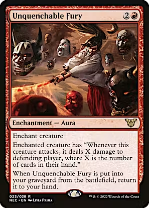 Unquenchable Fury (NEC-023) - Neon Dynasty Commander