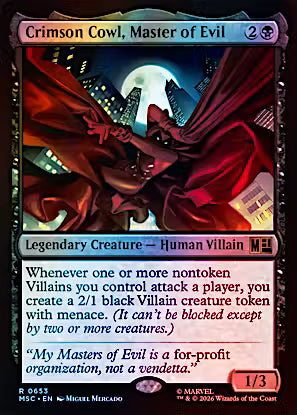 Crimson Cowl, Master of Evil (MSC-653) - Commander: Marvel Super Heroes Foil