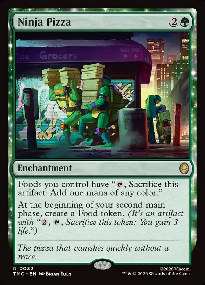 Ninja Pizza (Surge Foil) (TMC-032) - Commander: Teenage Mutant Ninja Turtles Foil