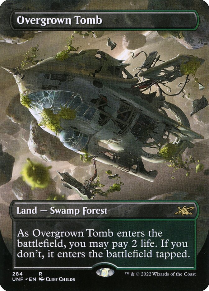 Overgrown Tomb (Borderless) (UNF-284) - Unfinity (Borderless)