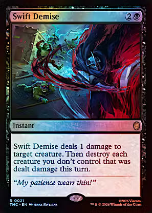 Swift Demise (Surge Foil) (TMC-021) - Commander: Teenage Mutant Ninja Turtles Foil