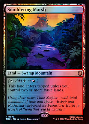 Smoldering Marsh (Surge Foil) (TMC-073) - Commander: Teenage Mutant Ninja Turtles Foil