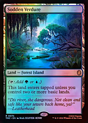 Sodden Verdure (Surge Foil) (TMC-074) - Commander: Teenage Mutant Ninja Turtles Foil