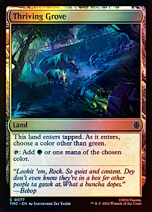 Thriving Grove (Surge Foil) (TMC-077) - Commander: Teenage Mutant Ninja Turtles Foil