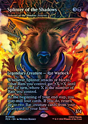 Ashcoat of the Shadow Swarm (Borderless) (PZA-006) - Teenage Mutant Ninja Turtles Eternal-Legal Foil