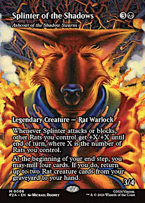 Ashcoat of the Shadow Swarm (Borderless) (PZA-006) - Teenage Mutant Ninja Turtles Eternal-Legal