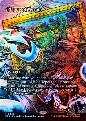 Plague of Vermin (Borderless) (PZA-007) - Teenage Mutant Ninja Turtles Eternal-Legal Foil
